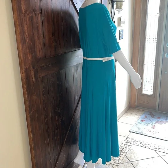🛍️ 5 for $20 🛍️ Teal colored dress, size large, by Nina Leonard - Picture 2 of 6